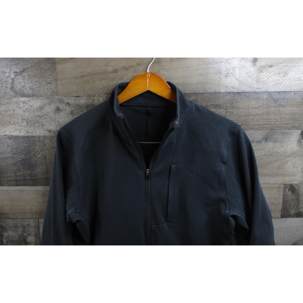 Lululemon Sojourn Jacket Mens Medium Black Full Zip Chest Pocket Athletic Gym